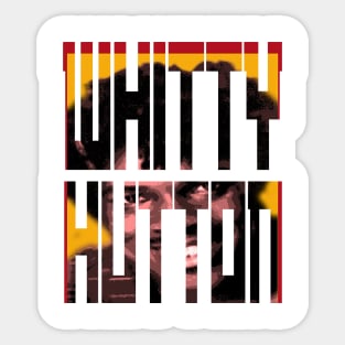 vintage text efect whitty hutton face Sticker